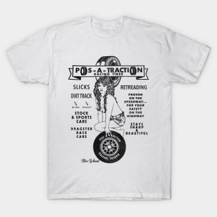 Defunct Pos-A-Traction Car Racing Tires T-Shirt